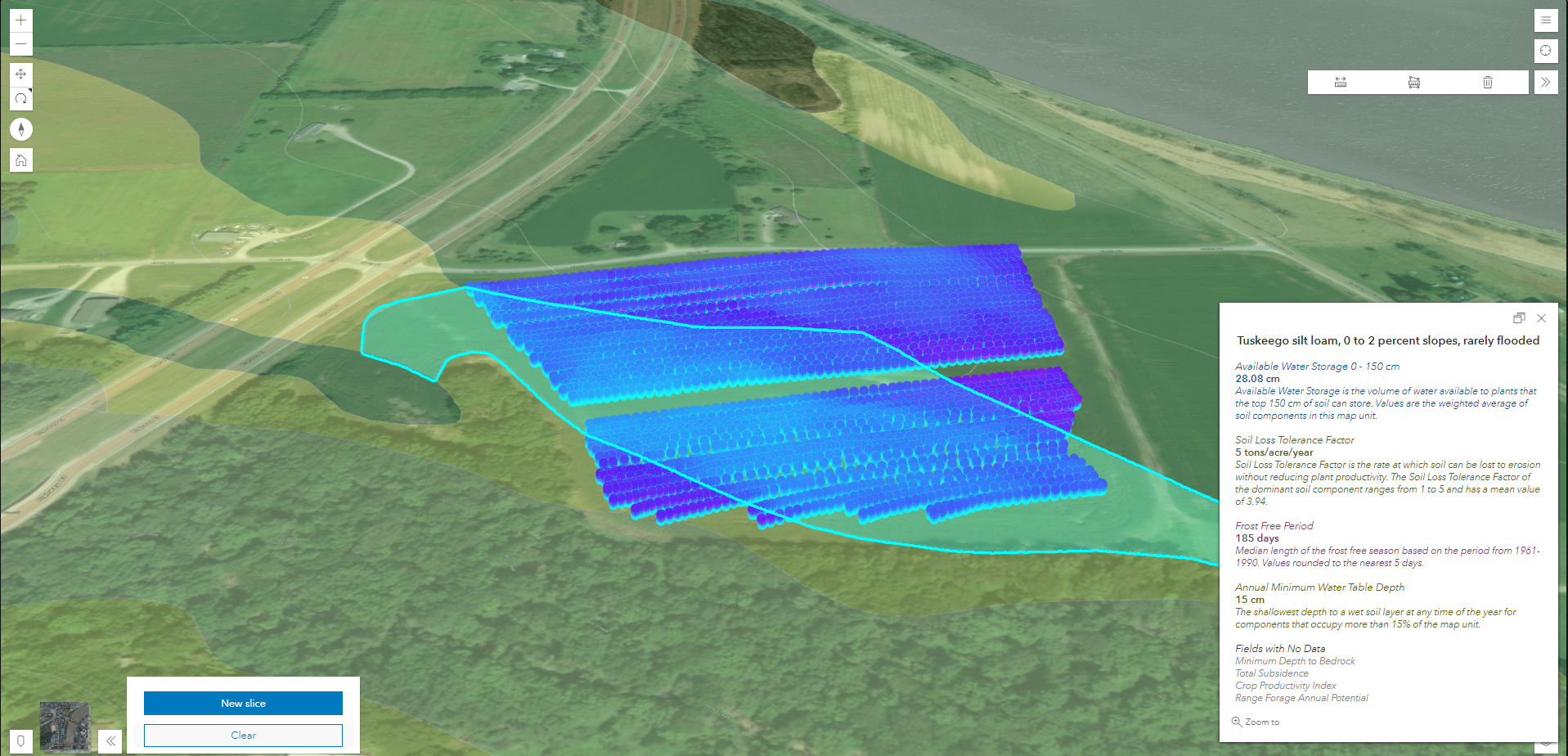 3D AEMP-14 data on SSURGO soil map